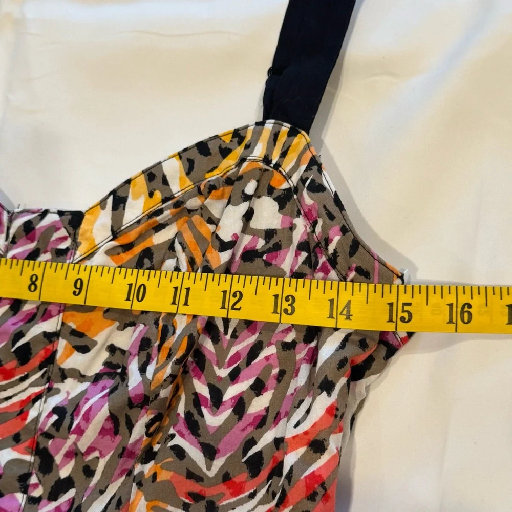 Allen B by Allen Schwartz Retro Animal‎ Print 100% Cotton Mini Dress Sz 5 / S